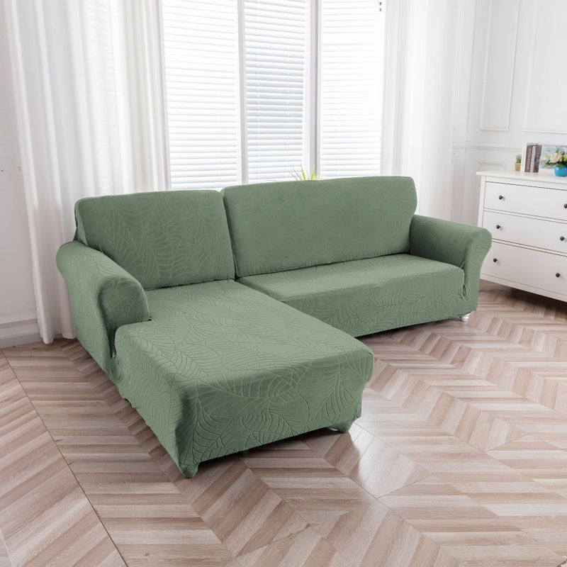 Large Leaf Sofa Cover Stretch Full Coverage Single Double Sofa Cover Dust Cover Lazy Sofa Full Cover Cloth Towel - Image 3